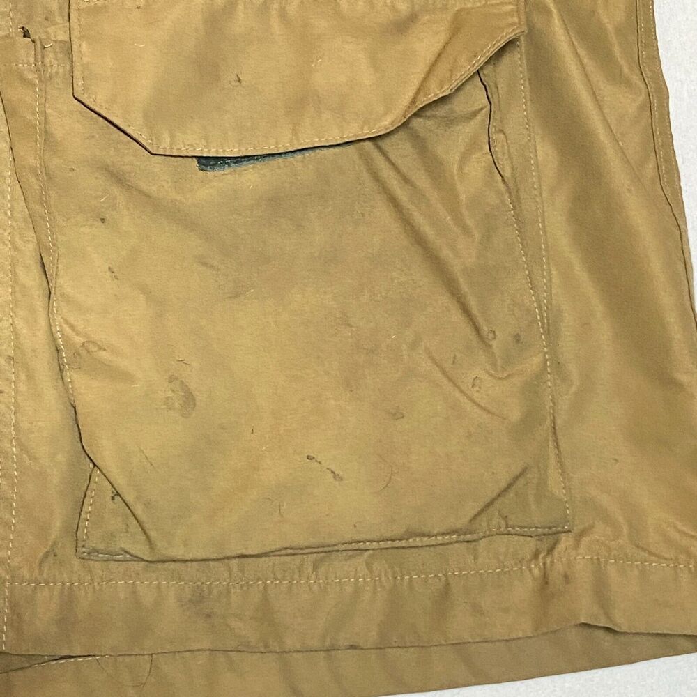 Vintage Holubar Gore tex hooded rain jacket cargo pockets work stains Large - Picture 8 of 12